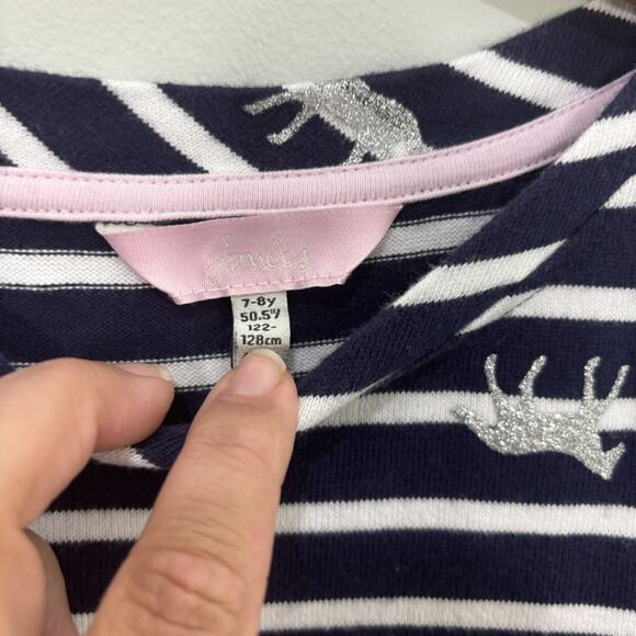 Joules Striped Silver Horse Top - Picture 3 of 5